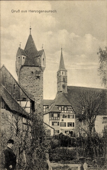 Postcard Herzogenaurach in Middle Franconia, partial view