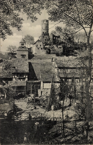 Postcard Eppstein im Taunus, castle ruins