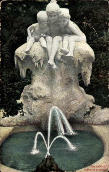 Ak Düsseldorf am Rhein, Märchenbrunnen