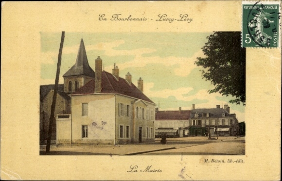 Ak Lurcy Lévis Lévy Allier, La Mairie