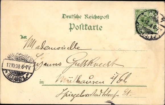 litho Hamelen aan de Weser Nedersaksen, Osterstrasse, rattenvanger, rattenvangerhuis