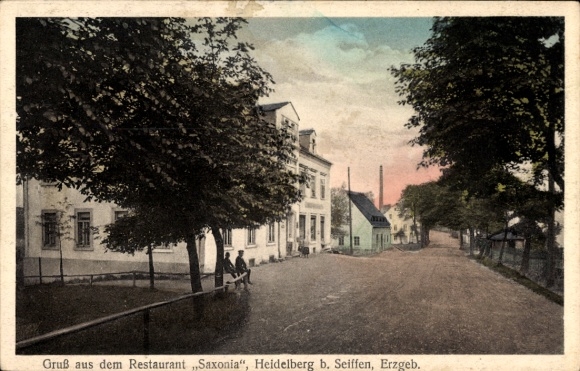Ak Heidelberg Seiffen im Erzgebirge, Restaurant Saxonia