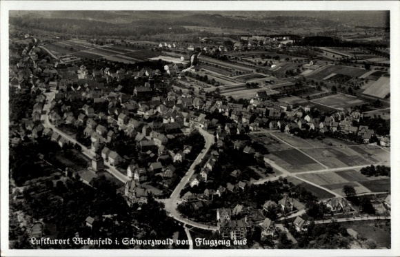 Postcard Birkenfeld in the Black Forest Württemberg, aerial photograph