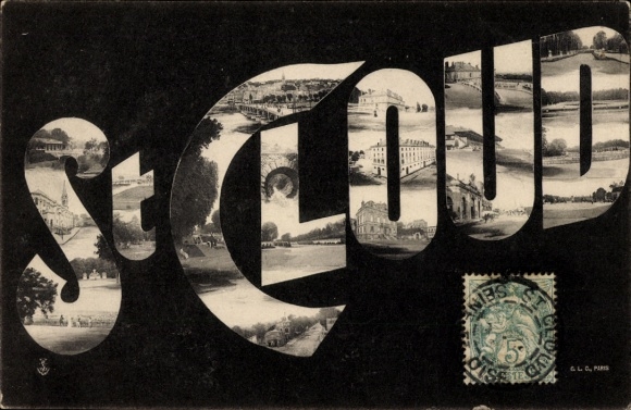 Letters Postcard Saint Cloud Hauts de Seine, Souvenir