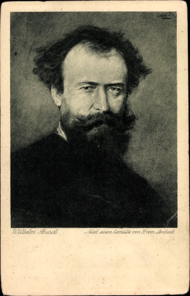Artist PC Lenbach, Franz von, poet and draftsman Wilhelm Busch, portrait