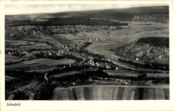 Postcard Zaberfeld in Württemberg, aerial photograph