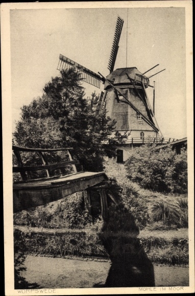 PC Worpswede in Lower Saxony, mill in the moor