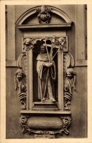 PC Würzburg am Main Lower Franconia, St. Bernardus Statue, house decoration, Wurzburg