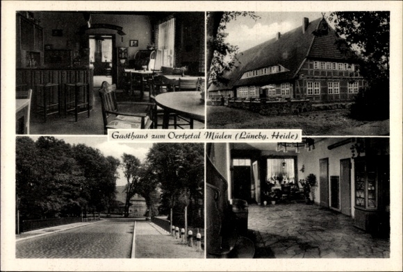 Ak Müden an der Örtze Faßberg Lüneburger Heide, Wessels Gasthaus zum Oertzetal