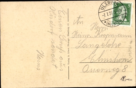 Postcard Kisdorf in Holstein, inn and grocer G. Biehl