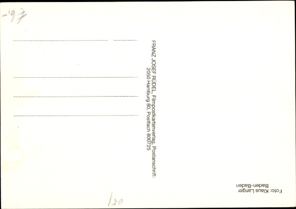 Postcard journalist and presenter Sigi Harreis, portrait, SWF, autograph