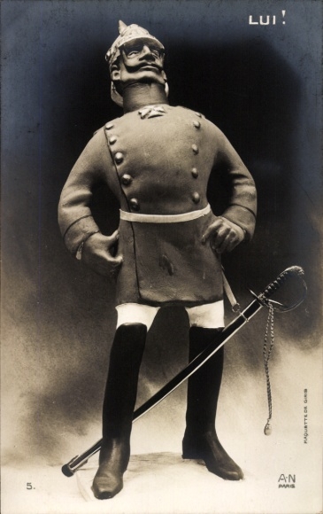 Ak Lui, karikatuur, sculptuur, keizer Wilhelm II.