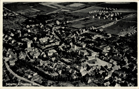 Postcard Salzgitter in Lower Saxony, aerial photograph