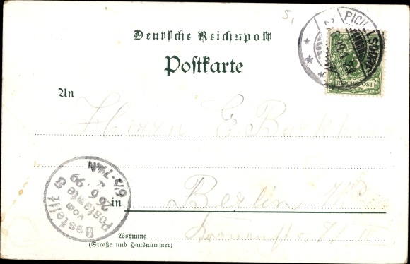 Chromo-Litho Berlin Spandau Wilhelmstadt Pichelswerder, Cafe by Wilh. Rackwitz