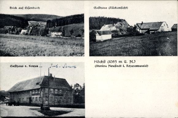 Ak Höchst Eisenbach im Schwarzwald, Gesamtansicht, Gasthaus zum Kreuz