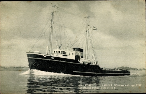 Ansichtkaart Sleepboot Tyne, L. Smit & Co.