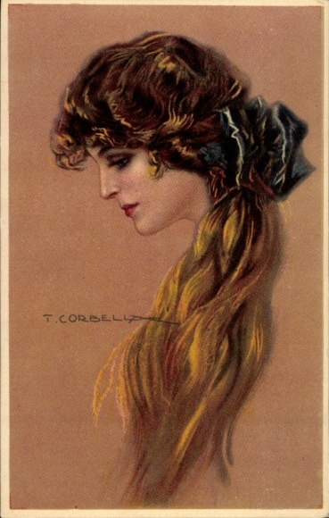 Artist Postcard Corbella, T., portrait of a Woman, 281 -4