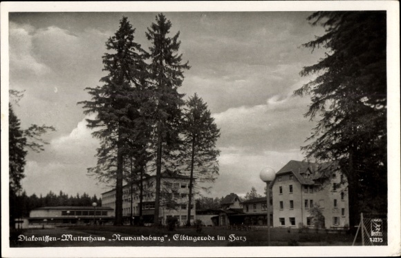 Postcard Elbingerode Oberharz am Brocken, deaconesses motherhouse Neuvandsburg