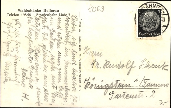 Postcard Dresden Hellerau, Waldschänke