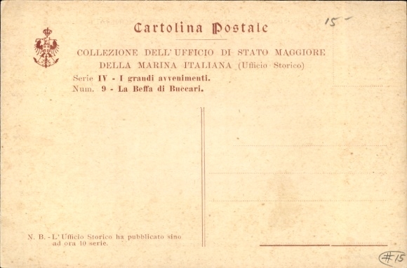 PC La Regia Marina, La Beffa di Buccari, WW1