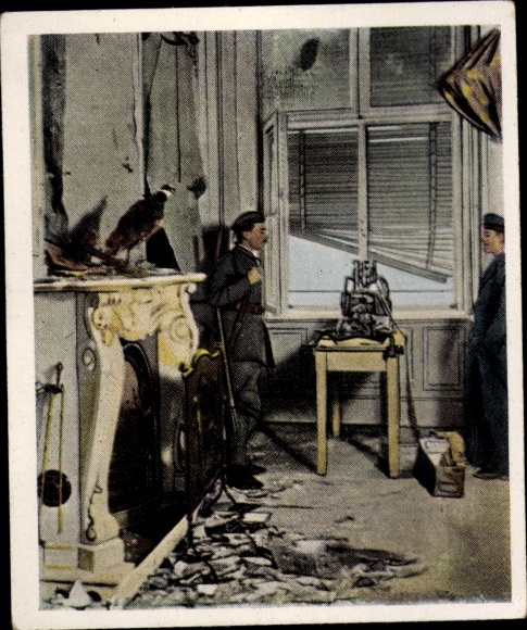 Sammelbild Die Nachkriegszeit Nr. 11, Dez. 1918, Kampf um das Berliner Schloss, MG-Stand