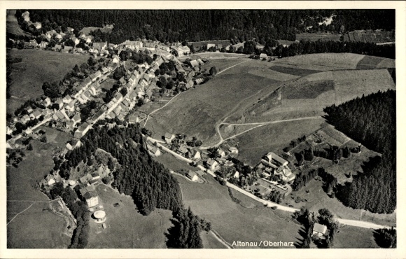 Postcard Altenau Clausthal Zellerfeld in the Upper Harz, aerial photograph