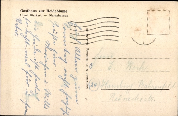 Postcard Dierkshausen Asendorf Nordheide, Gasthof zur Heublume, owner Albert Dierksen