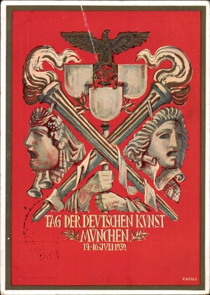 Artist Postcard Kaspar, Munich, Day of German Art, 14-16 July 1939