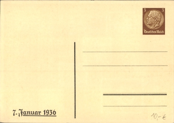 Postal stationery stamps Postcard 1. Day of the stamp, founding day of the Reich Association of Philatelists