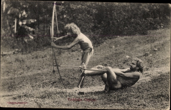 Postcard Sri Lanka, archers