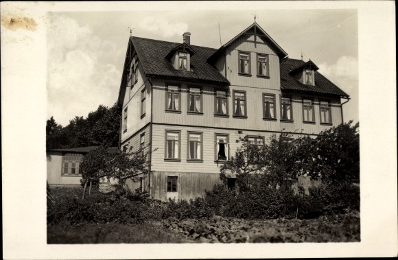 Postcard Elbingerode Oberharz am Brocken, house Sonneneck, deaconesses mother house Neu Vandsburg