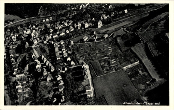 Postcard Altenhundem Lennestadt in the Sauerland, aerial photograph
