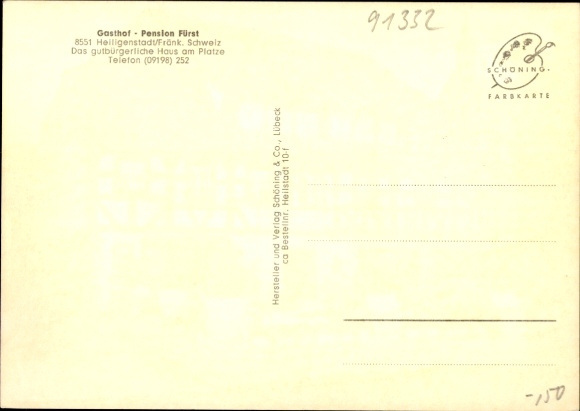 Postcard Heiligenstadt in Upper Franconia, Gasthof Pension prince