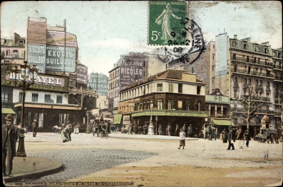 PC Paris XVIII. Buttes-Montmartre district, Boulevard Rochechouart, Rue de Clignancourt