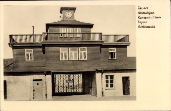 Ak Weimar, Nationale Mahn- und Gedenkstätte Buchenwald, Tor des ehemaligen Konzentrationslagers