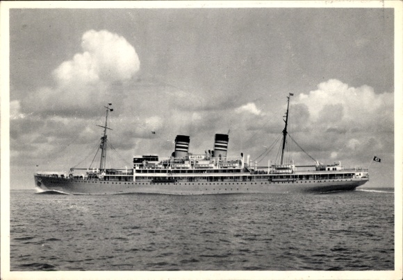 Postcard Steamship Watussi, Woermann Line, holiday trips of the German Africa Lines