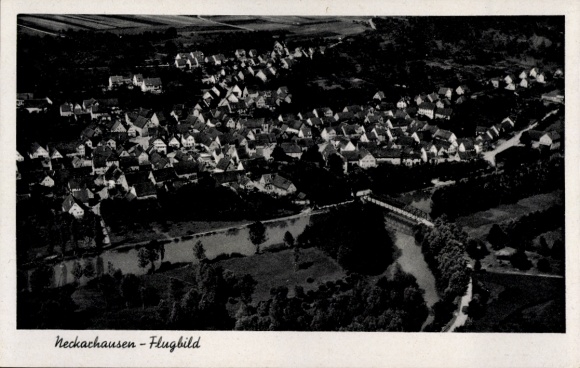 Ak Neckarhausen in Baden, Luftaufnahme