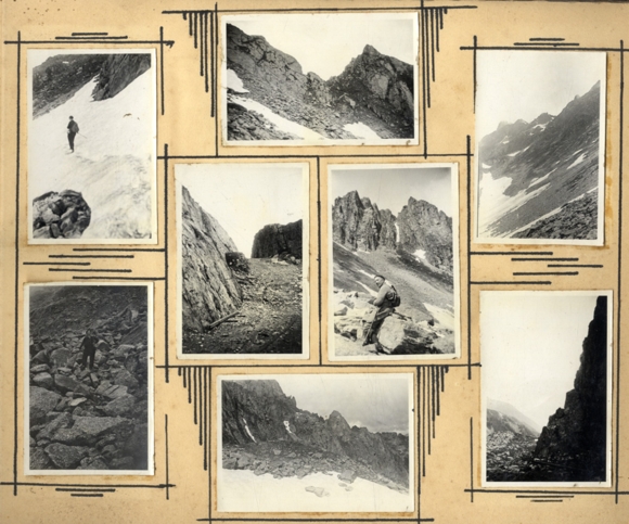 Photo album alpinism, mountaineers, glaciers, snow