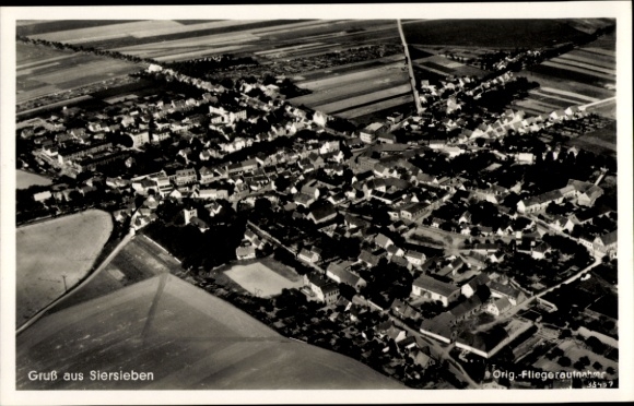 Ak Siersleben Gerbstedt im Harzvorland, Fliegeraufnahme