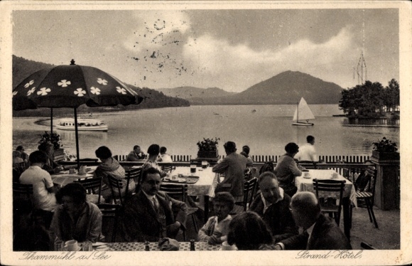 Ak Staré Splavy Thammühl Doksy Hirschberg am See Region Reichenberg, Strandhotel