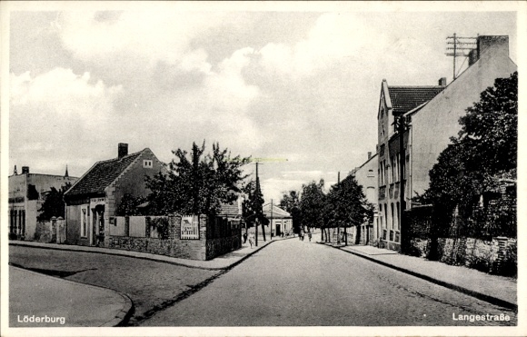Ak Löderburg Staßfurt im Salzlandkreis, Langestraße