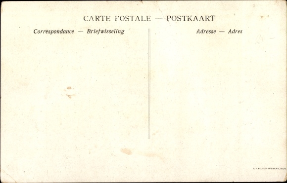Postcard world exhibition in Gand 1913, city in festive decorations, church tower