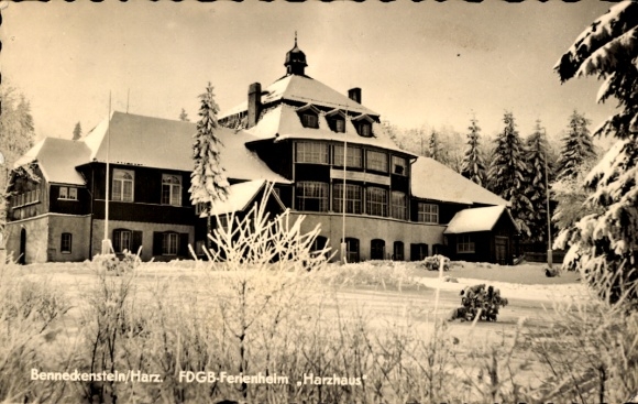 Postcard Benneckenstein Oberharz, FDGB holiday home Harzhaus