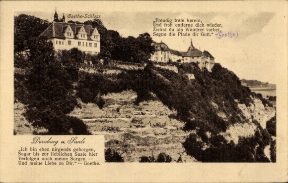 Postcard Dornburg an der Saale Thuringia, Goethe Castle
