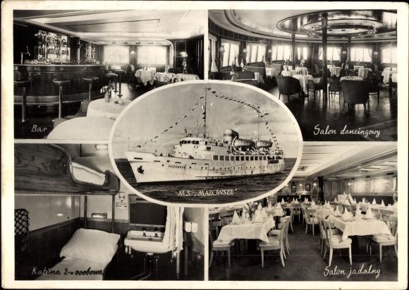 Ak-schip Mazowsze, eetkamer, danszaal, Polish Ocean Lines