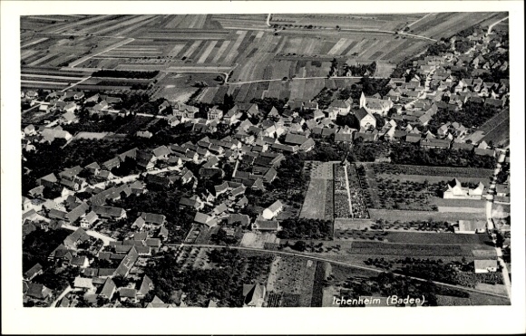 Postcard Ichenheim Neuried, aerial photograph