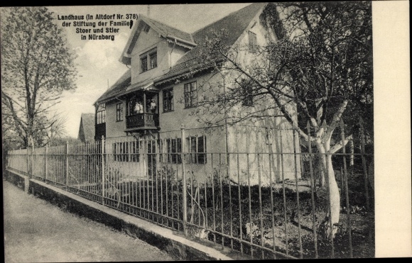 Postcard Altdorf near Nuremberg, country house of the Stoer and Stier family foundation