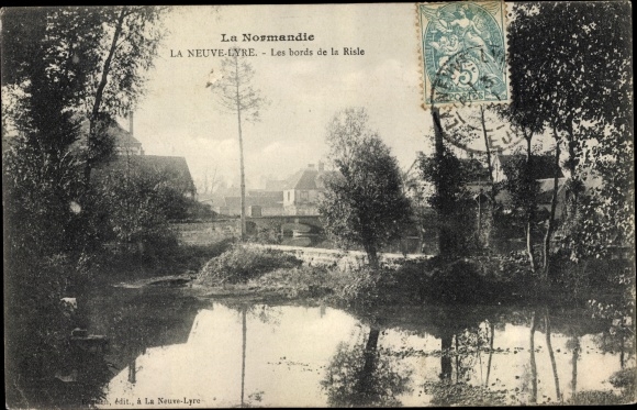 Postcard La Neuve Lyre Eure, Banks of the Risle