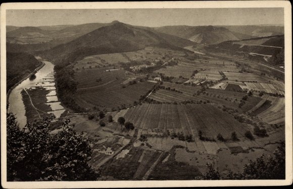 Postcard Serrig an der Saar, Saartal, panorama from Hoeckerberg