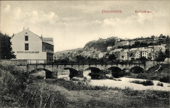 Ak Gerolstein in der Eifel, Kyllbrücke